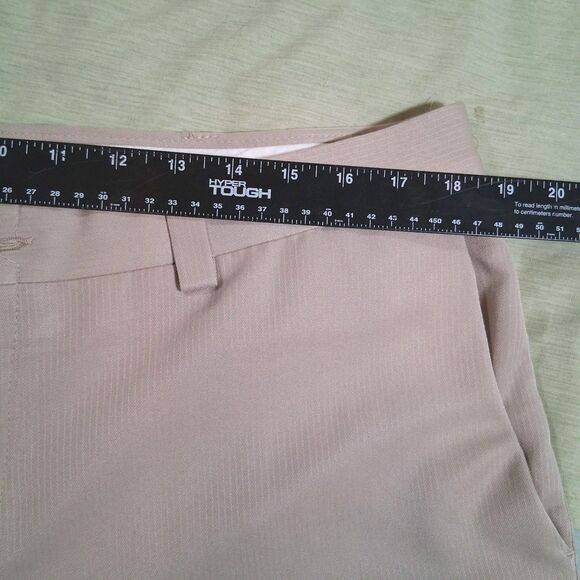 Mens Kenneth Cole Reaction Dress Pants Slacks Size 38X29 Tan Beige Preppy Office - Picture 6 of 7